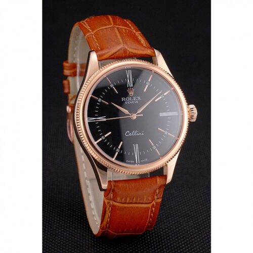 Replica Rolex Cellini 38mm Black Dial REP016794 - Best shop to buy a Fake Rolex