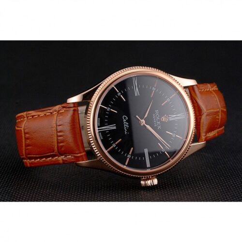 Replica Rolex Cellini 38mm Black Dial REP016794 - Best shop to buy a Fake Rolex