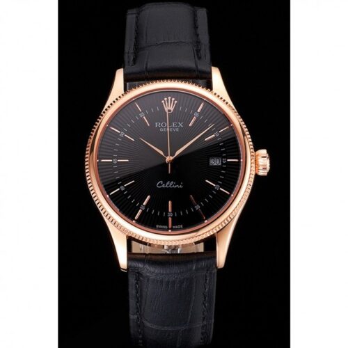 Replica Rolex Cellini 38mm Black Dial REP016799 - Best shop to buy a Fake Rolex