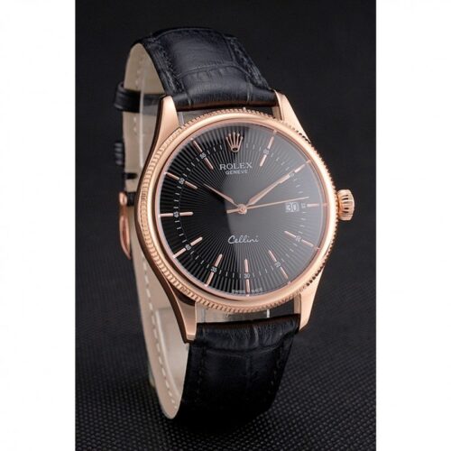 Replica Rolex Cellini 38mm Black Dial REP016799 - Best shop to buy a Fake Rolex