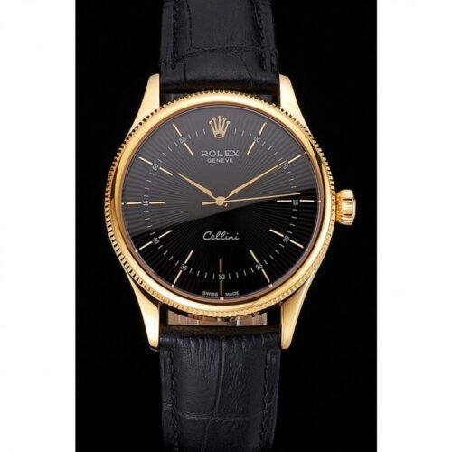 Replica Rolex Cellini 38mm Black Dial REP016803 - Best shop to buy a Fake Rolex