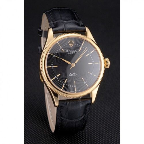 Replica Rolex Cellini 38mm Black Dial REP016803 - Best shop to buy a Fake Rolex