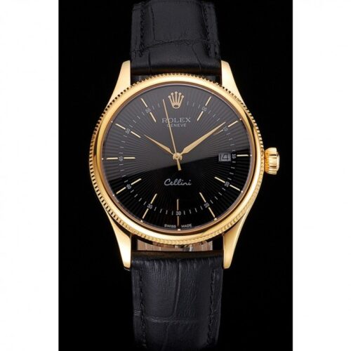 Replica Rolex Cellini 38mm Black Dial REP016807 - Best shop to buy a Fake Rolex
