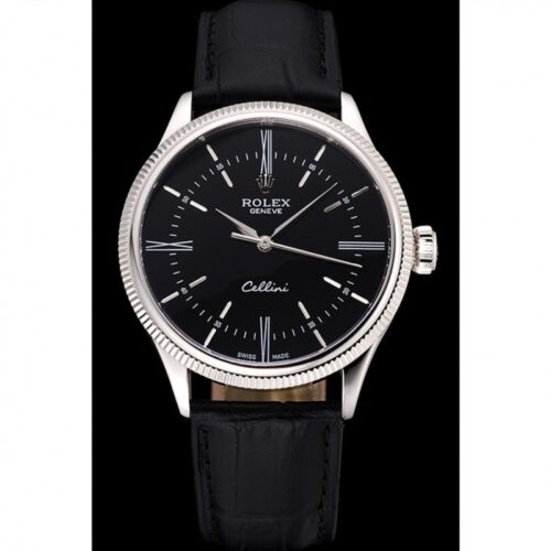 Replica Rolex Cellini 39mm Black Dial 622654 - Best shop to buy a Fake Rolex