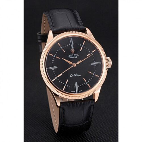 Replica Rolex Cellini 39mm Black Dial 622656 - Best shop to buy a Fake Rolex
