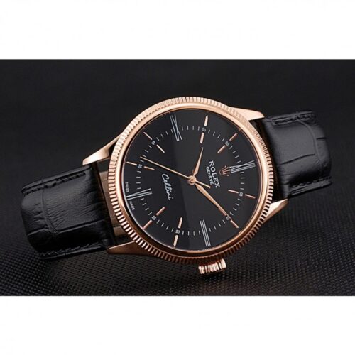 Replica Rolex Cellini 39mm Black Dial 622656 - Best shop to buy a Fake Rolex