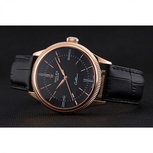 Replica Rolex Cellini 39mm Black Dial 622656 - Best shop to buy a Fake Rolex