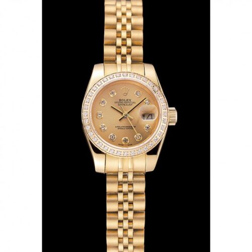 Replica Rolex Datejust 28mm Gold Dial 1454096 - Best shop to buy a Fake Rolex