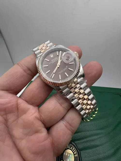 Replica Rolex Datejust 36 mm Chocolate Dial 126231 - Best shop to buy a Fake Rolex
