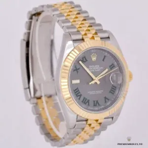 Wimbledon dial close-up with slate sunburst finish
