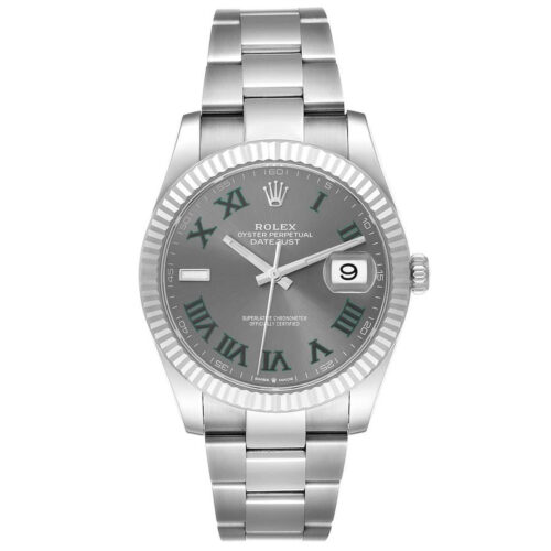Replica Rolex Datejust 41mm Rhodium Dial 126334 "Wimbledon" Flutted / Oyster - Best shop to buy a Fake Rolex