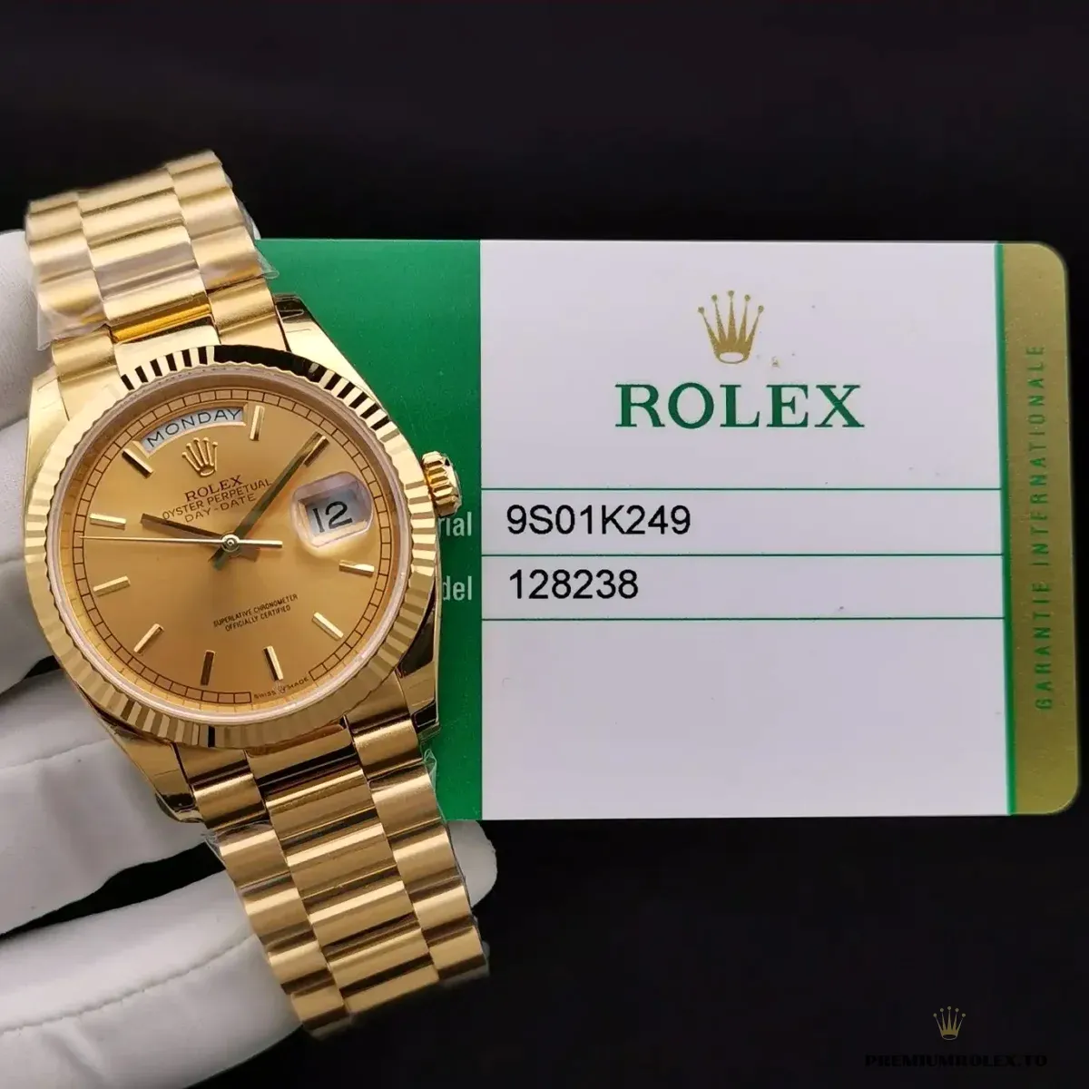 Replica Rolex Day-Date 128238 36mm Gold Dial - Image 5