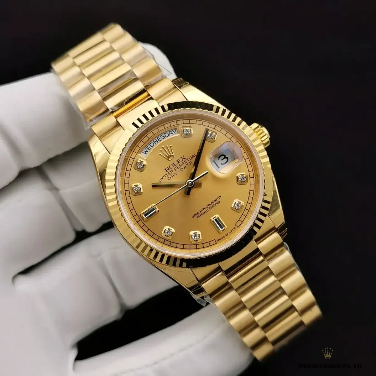 Replica Rolex Day-Date 128238 36mm Gold Dial Yellow Gold - Image 2