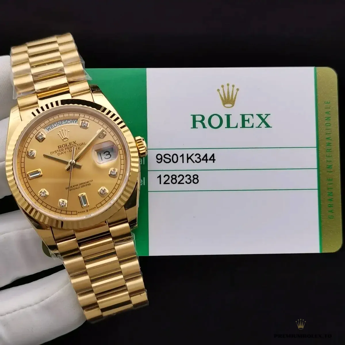 Replica Rolex Day-Date 128238 36mm Gold Dial Yellow Gold - Image 10