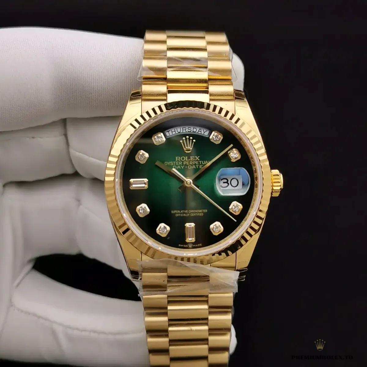 Replica Rolex Day-Date 128238 36mm Green Ombre Dial - Image 7