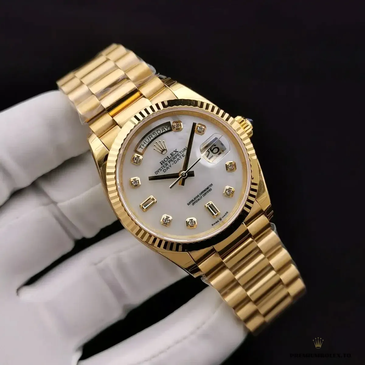Replica Rolex Day-Date 228239 36mm Mother of Pearl Dial - Image 6