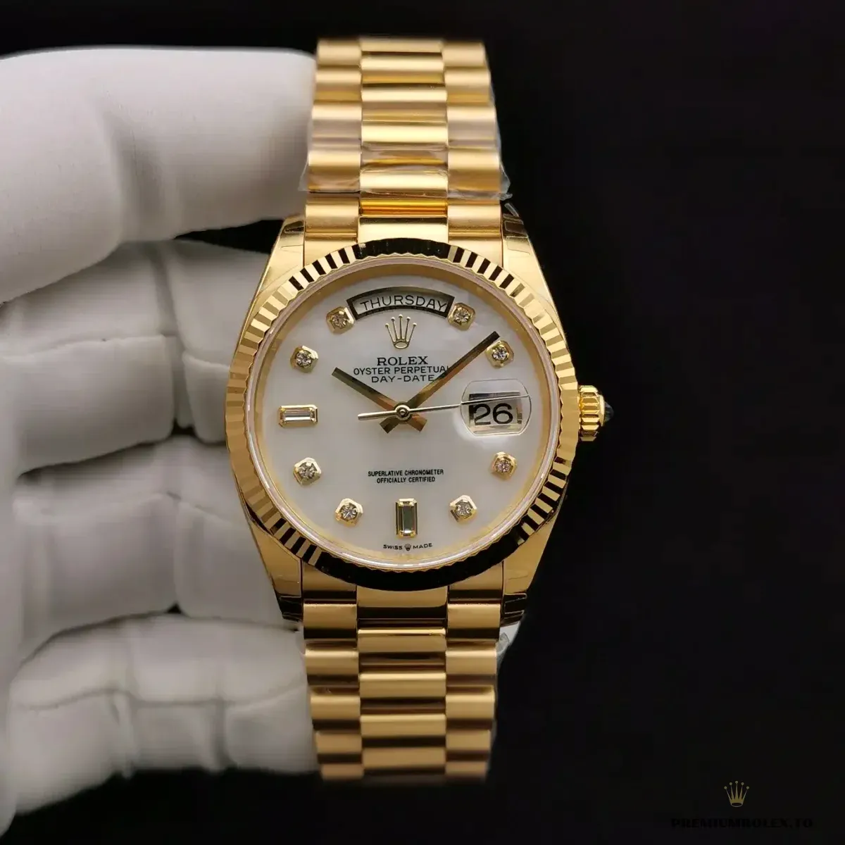Replica Rolex Day-Date 228239 36mm Mother of Pearl Dial - Image 7