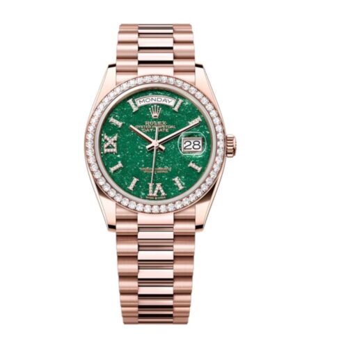 Replica Rolex Day-Date 36 mm Green Dial 128345RBR - Best shop to buy a Fake Rolex