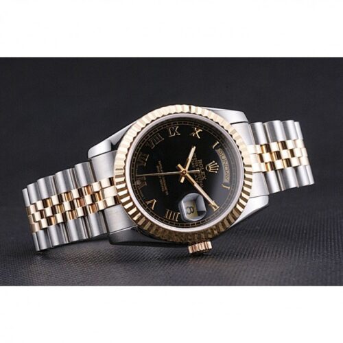 Replica Rolex Day-Date 36mm Black Dial SRL78 - Best shop to buy a Fake Rolex