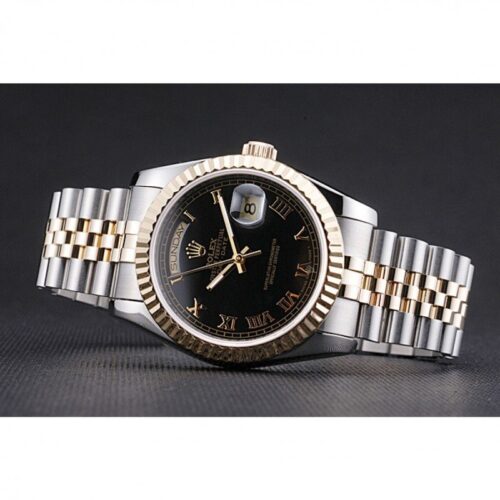 Replica Rolex Day-Date 36mm Black Dial SRL78 - Best shop to buy a Fake Rolex