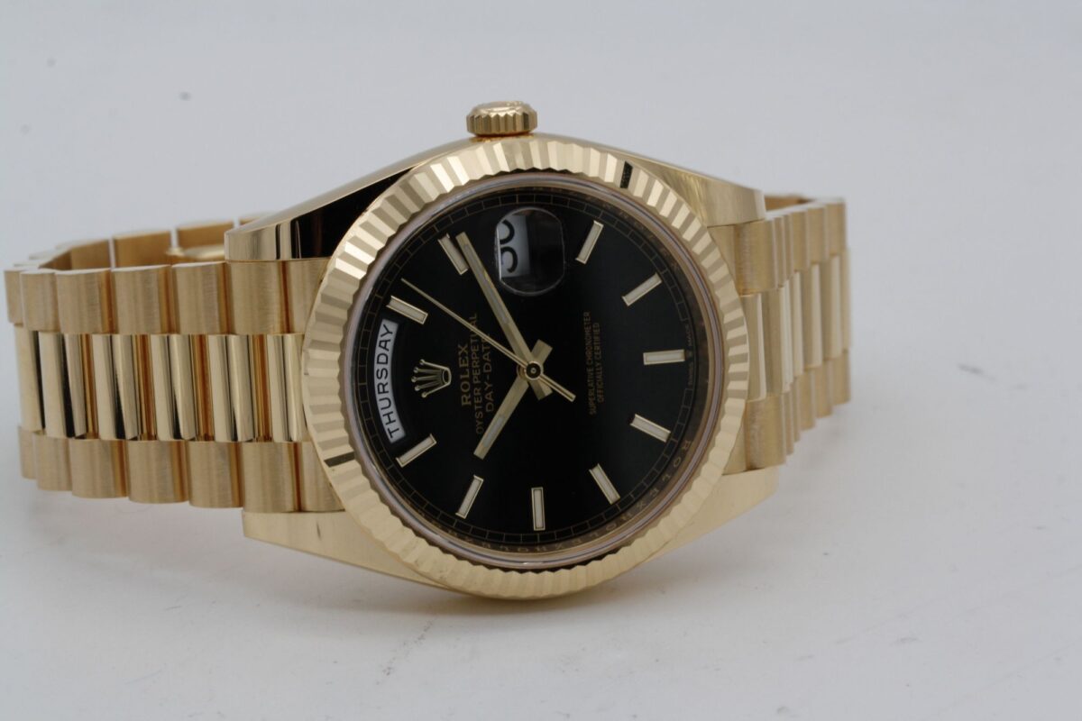 Replica Rolex Day-Date 40 mm Black Dial 228238 - Best shop to buy a Fake Rolex