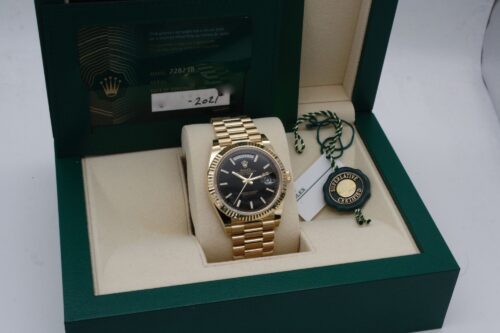 Replica Rolex Day-Date 40 mm Black Dial 228238 - Best shop to buy a Fake Rolex