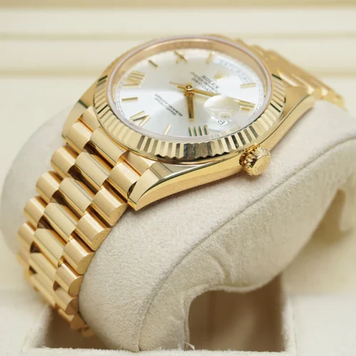 Replica Rolex Day-Date 40 mm Silver Dial 228238 - Best shop to buy a Fake Rolex