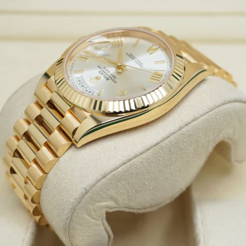 Replica Rolex Day-Date 40 mm Silver Dial 228238 - Best shop to buy a Fake Rolex