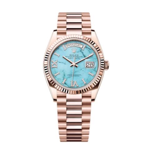 Replica Rolex Day-Date 40 mm Turquoise Dial 128235 - Best shop to buy a Fake Rolex