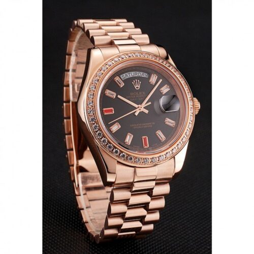Replica Rolex Day-Date 41mm Black Dial 1454102 - Best shop to buy a Fake Rolex