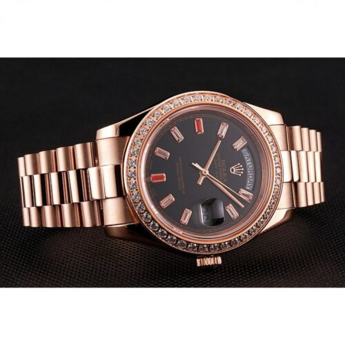 Replica Rolex Day-Date 41mm Black Dial 1454102 - Best shop to buy a Fake Rolex