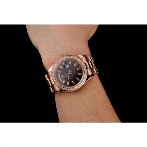 Replica Rolex Day-Date 41mm Black Dial 1454102 - Best shop to buy a Fake Rolex