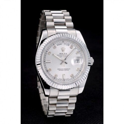 Replica Rolex Day-Date 41mm Silver Dial 41995 - Best shop to buy a Fake Rolex