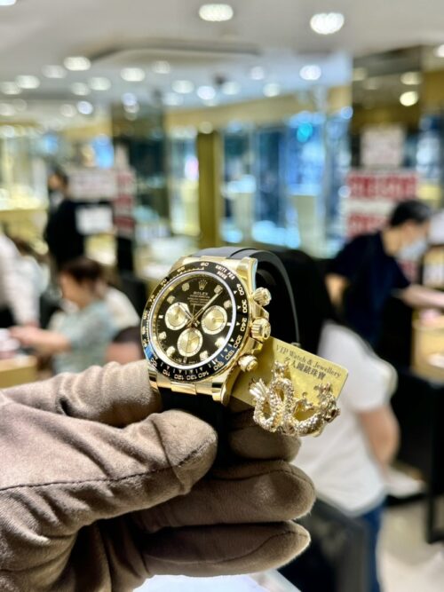 Replica Rolex Daytona 40 mm Black Dial Yellow Gold 126518LN - Best shop to buy a Fake Rolex
