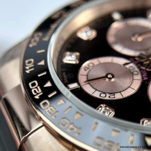 Daytona 126515LN at angle showing tachymeter scale on Cerachrom bezel