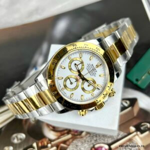 Two-tone Oyster bracelet with yellow gold-plated centre links on the 126503