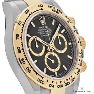 Side profile of the 126503 highlighting engraved gold-plated bezel and case