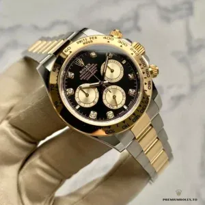 Side profile of the 126503 with engraved gold tachymeter bezel