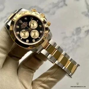 Two-tone Oyster bracelet and Oysterlock clasp on the diamond Daytona