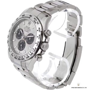 Side profile of the Daytona 116509 with ceramic bezel and screw-down pushers