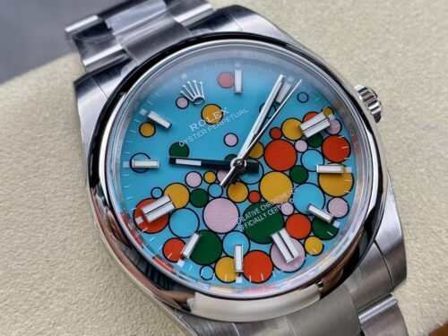 Replica Rolex Oyster Perpetual 41 mm Turquoise Dial 124300 - Best shop to buy a Fake Rolex