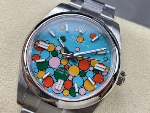 Replica Rolex Oyster Perpetual 41 mm Turquoise Dial 124300 - Best shop to buy a Fake Rolex