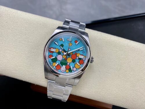 Replica Rolex Oyster Perpetual 41 mm Turquoise Dial 124300 - Best shop to buy a Fake Rolex