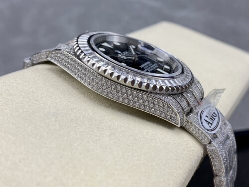 Replica Rolex Submariner Iced Out 116610LN-1 41mm Black Dial - Best shop to buy a Fake Rolex