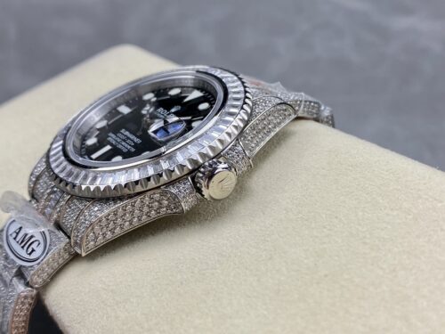 Replica Rolex Submariner Iced Out 116610LN-1 41mm Black Dial - Best shop to buy a Fake Rolex