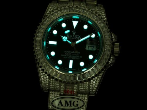 Replica Rolex Submariner Iced Out 116610LN-2 41mm Black Dial - Best shop to buy a Fake Rolex