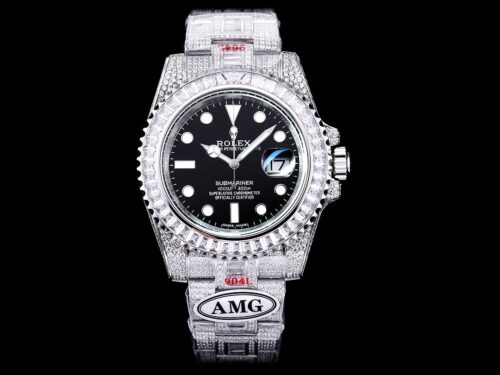 Replica Rolex Submariner Iced Out 116610LN-2 41mm Black Dial - Best shop to buy a Fake Rolex