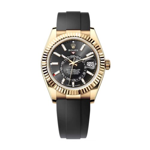 Replica Rolex Sky-Dweller 42 mm Bright black Dial 336238 - Best shop to buy a Fake Rolex