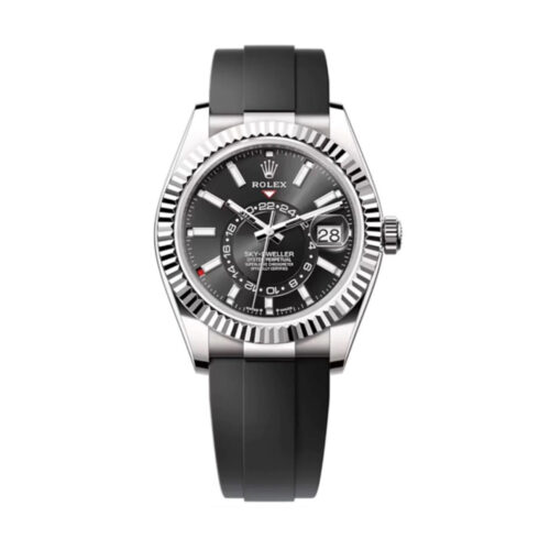Replica Rolex Sky-Dweller 42 mm Bright black Dial 336239 - Best shop to buy a Fake Rolex