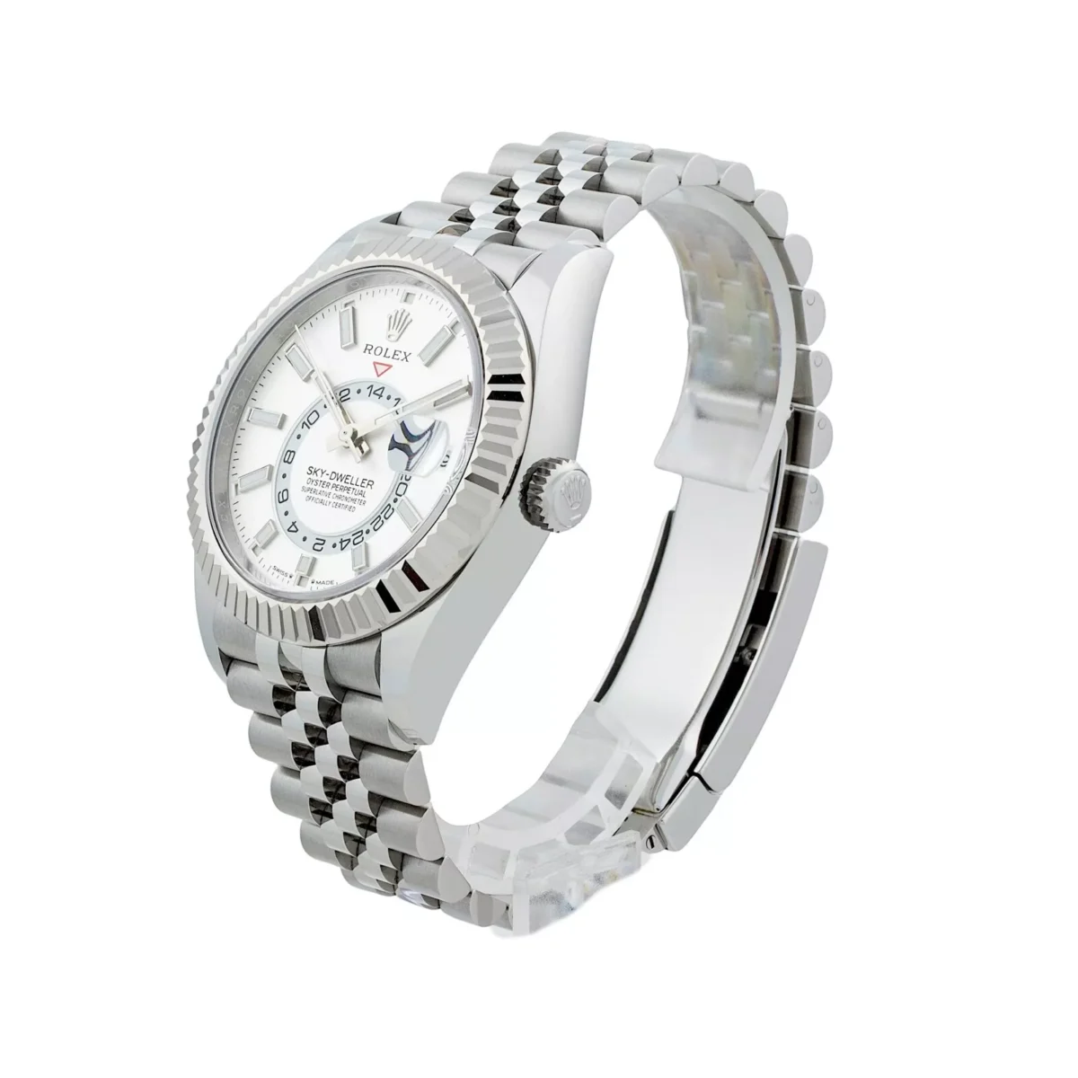 Replica Rolex Sky-Dweller 42 mm Intense white Dial 336934 Jubilee - Best shop to buy a Fake Rolex